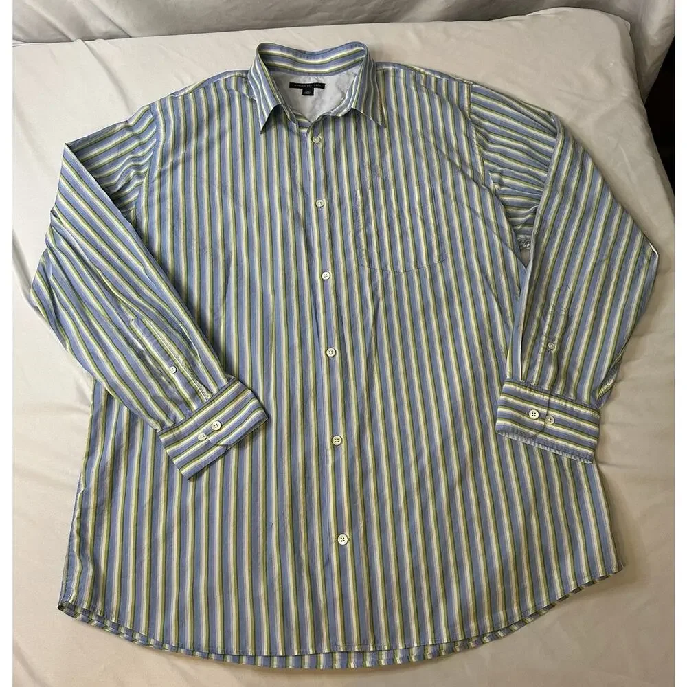 Men's‎ Banana Republic Striped Button-Down Shirt Size XL
